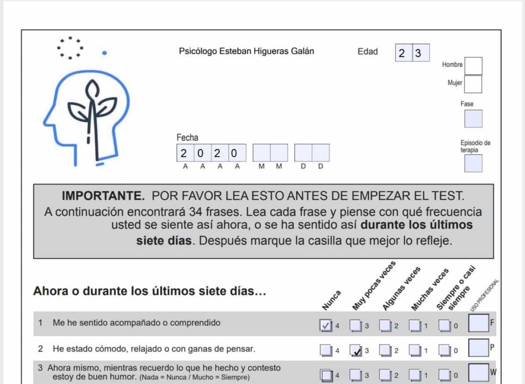 Test psicológico pdf