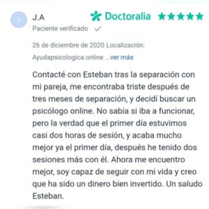 Opinión de paciente JA