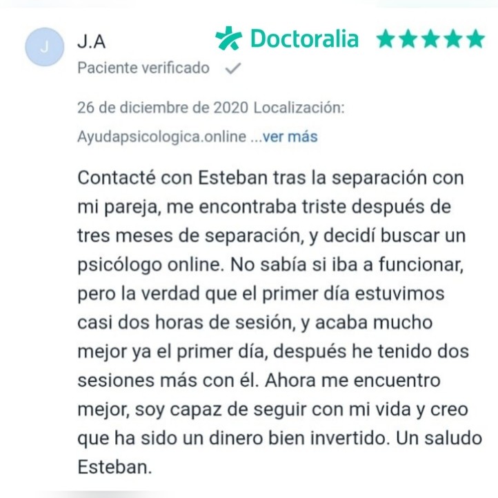 Opinión de paciente JA